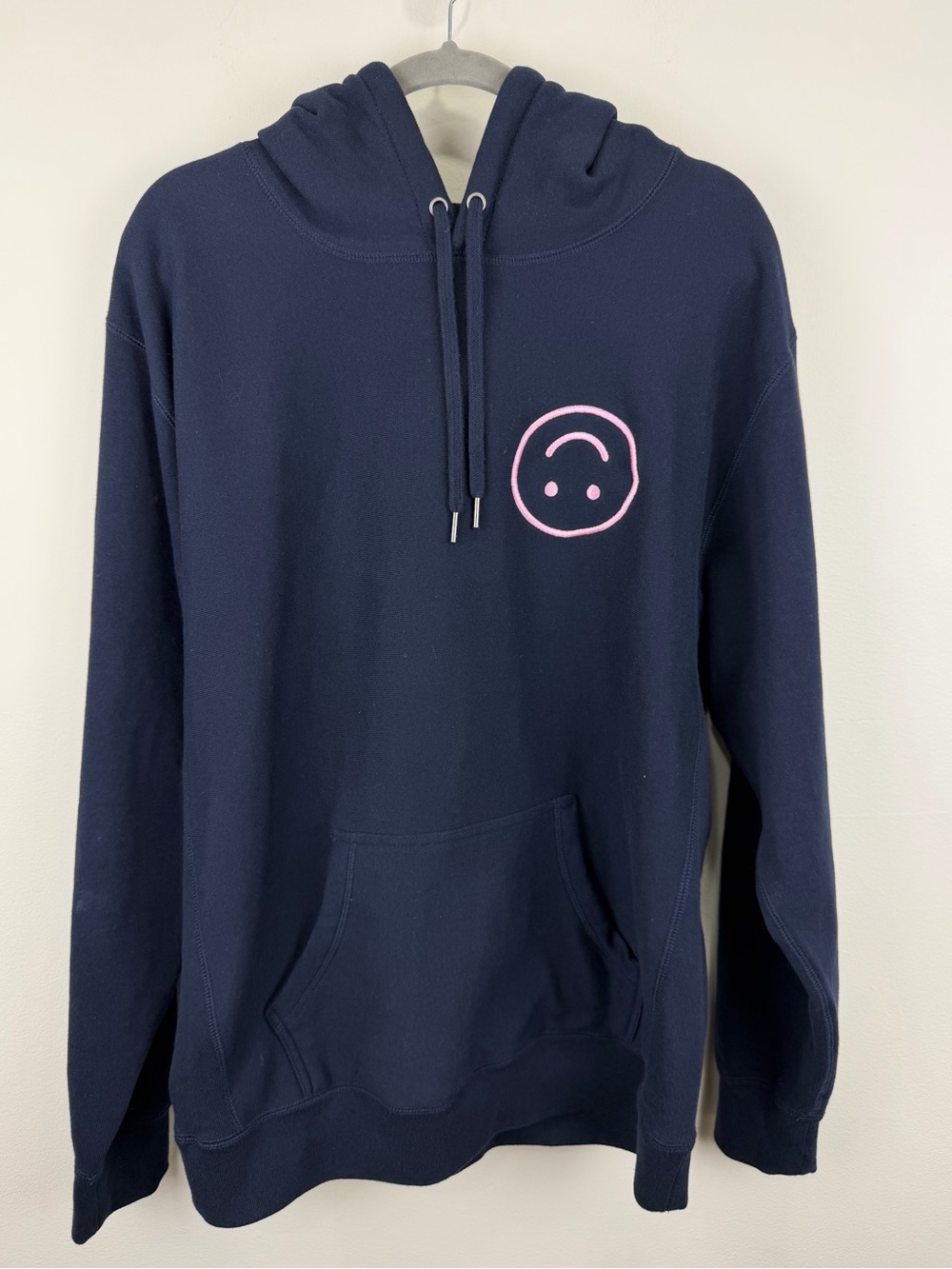 Giggly Squad We Can’t Be Managed Navy Pink Graphic Hoodie Size L